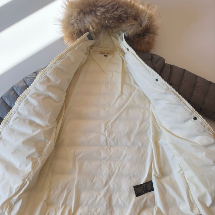 Doudoune Gertrude grise et ivoire _ taille 3 (38/40) - photo numéro 3