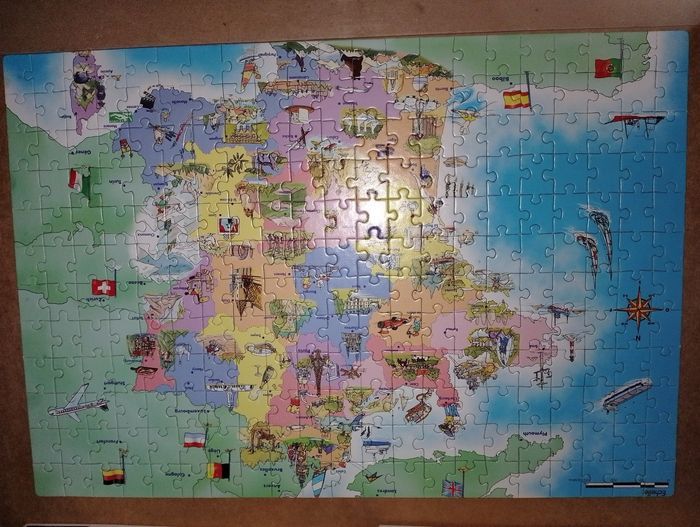 Puzzle 250 pièces carte de France + 1 poster - photo numéro 3