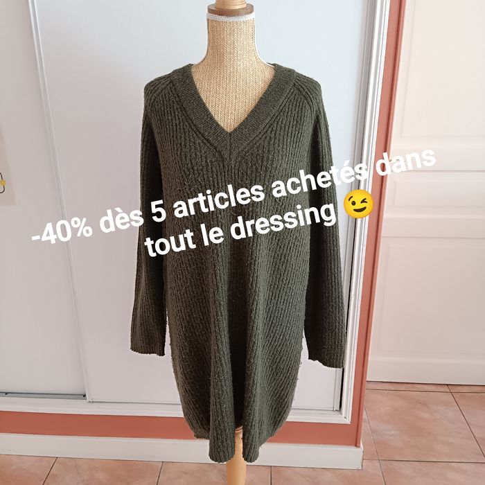 Primark robe vert kaki en laine