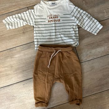 Ensemble haut et pantalon 12 mois tape à l’œil