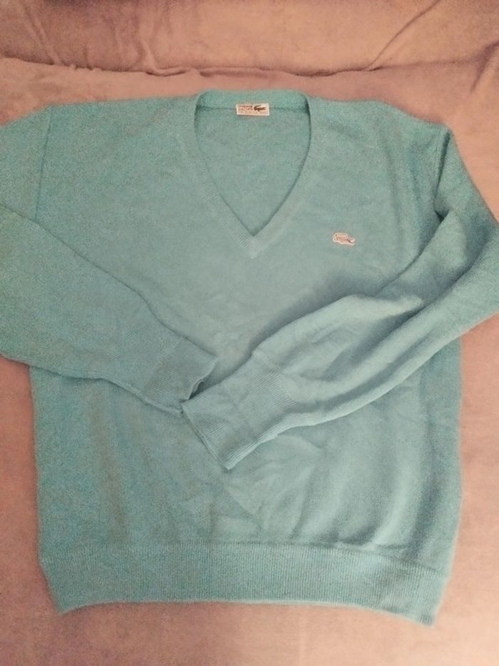 Pull col V homme Lacoste taille xxl - photo numéro 4