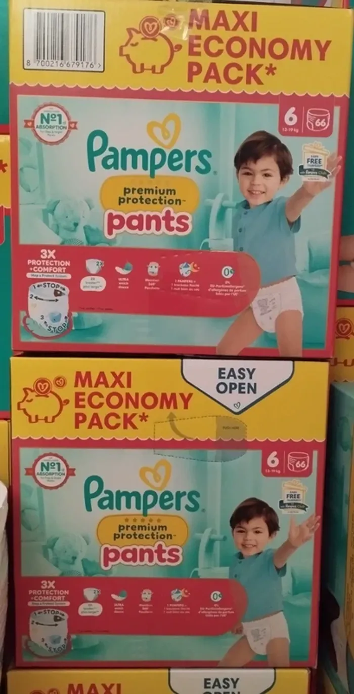 4 x 66 Pampers pants culottes T6