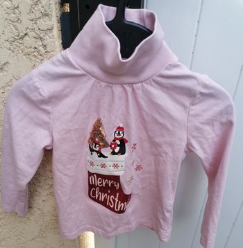 T-shirt col roulé Noël taille 3 ans