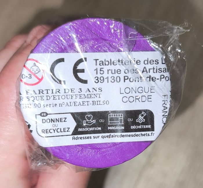 🦄 Bilboquet laqué violet - Tabletterie des Lacs - Neuf 🦄 - photo numéro 6