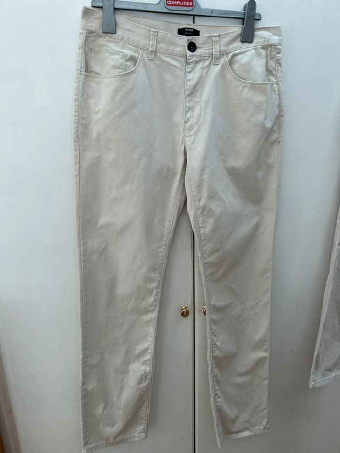 Pantalon chino beige blanc cassé taille 42 - homme kiabi
