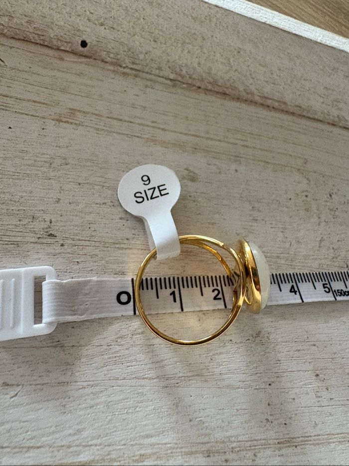 Bague dorée et blanche T9 - photo numéro 4