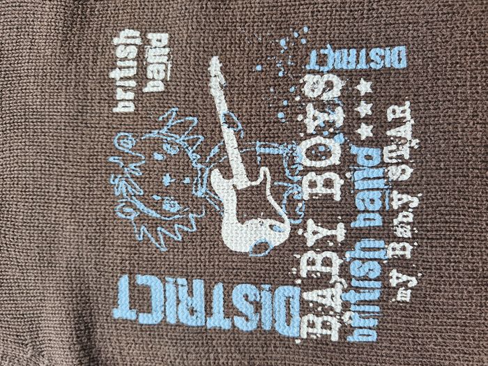 Pull 18 mois Sans Marque Marron Ourson guitare inscription District Baby Boys British Band - photo numéro 2