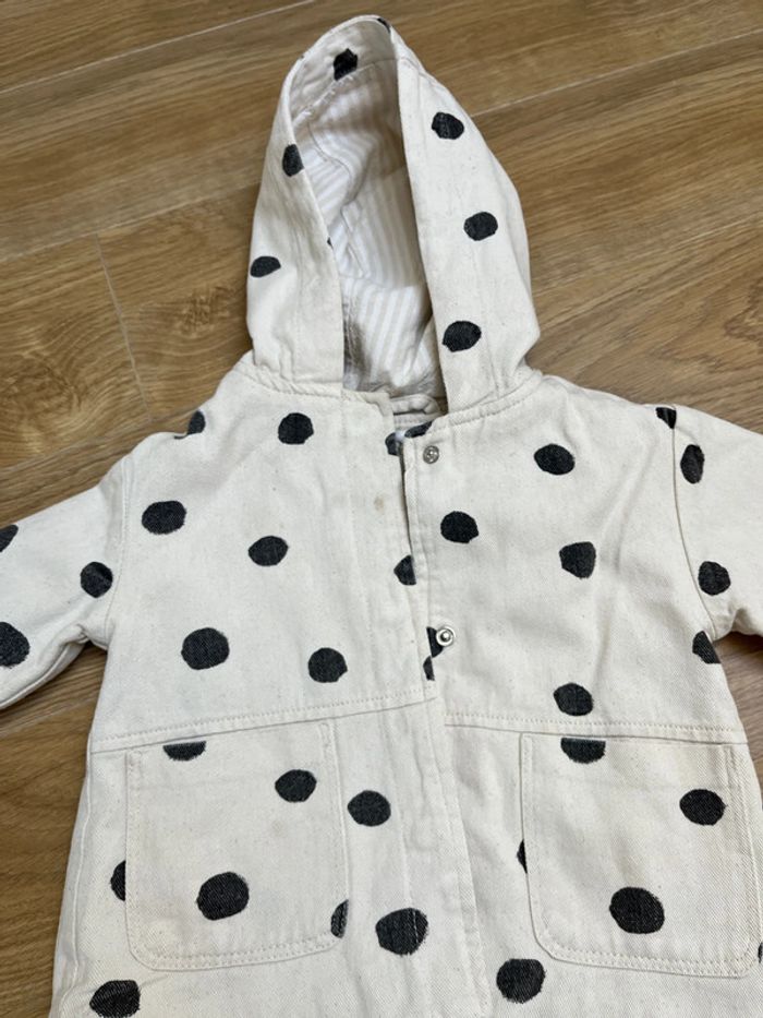 Veste jean à pois noir Zara - photo numéro 7