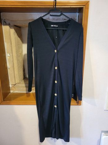 Robe longue côtelée ZARA - Noire - Taille S (Convient M)