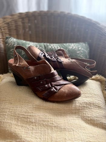 Mules/sabots à talons Air Step A.S.98 - 100% cuir - marron - pointure 39