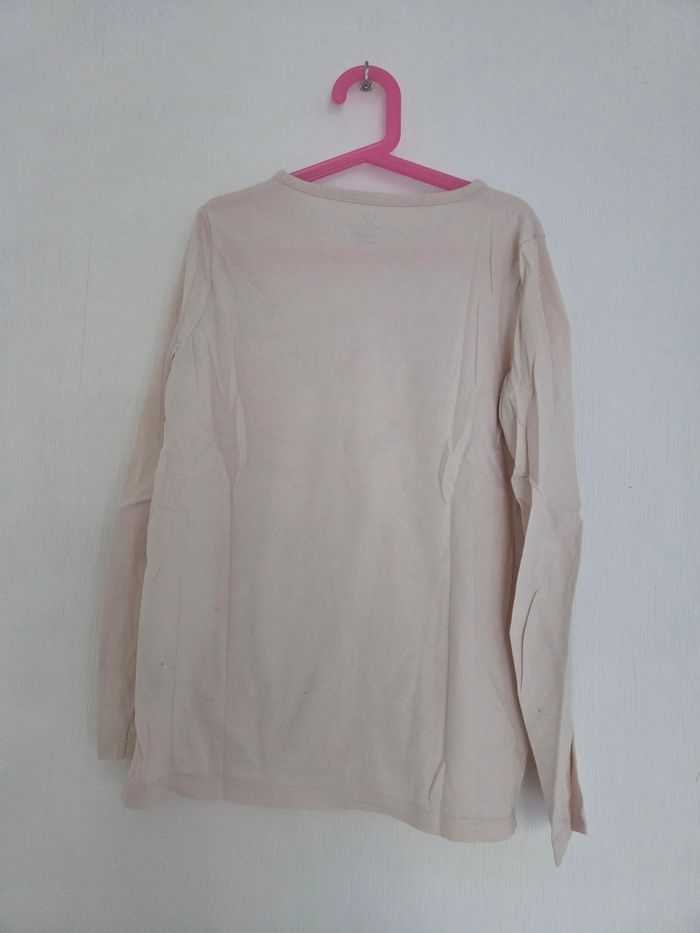 🌙 T-shirt manches longues Primark 'Dance to the Moon' - Rose pâle - photo numéro 2