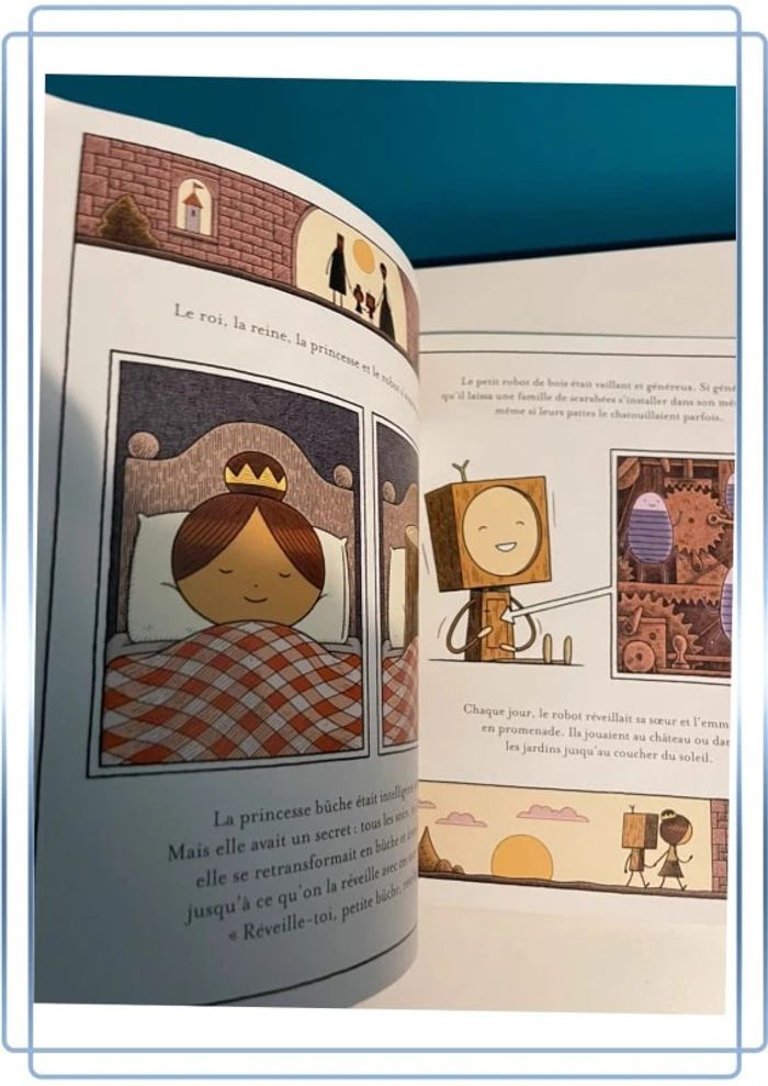 Livre école des loisirs le petit robot de bois et la princesse bûche - photo numéro 3