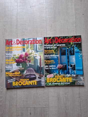 2 livres Art &Décoration spécial brocante