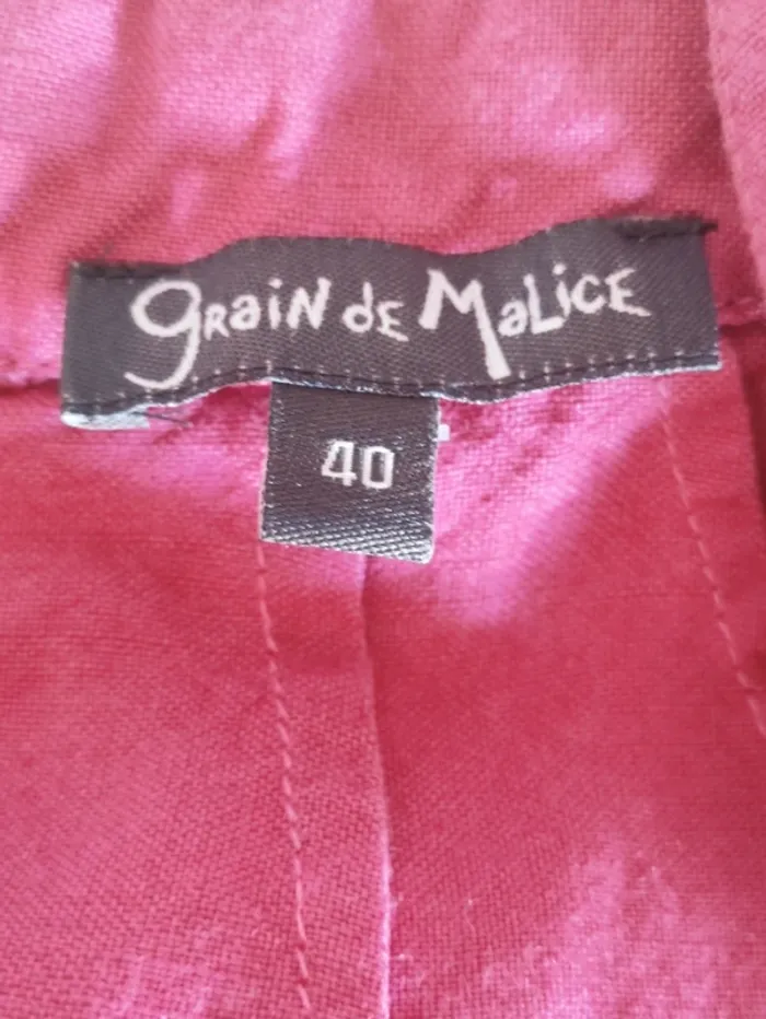 👄 framboise 🌺 haut épaules dénudées en lin mélangé - photo numéro 4