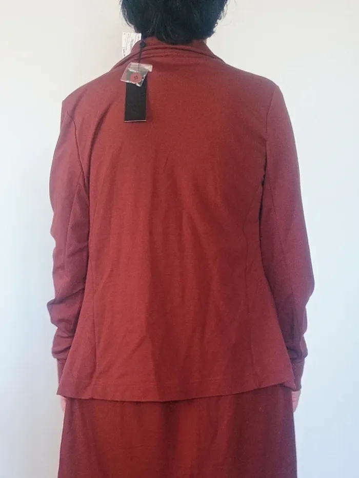 veste longue Marron Chic Neuve L - photo numéro 2