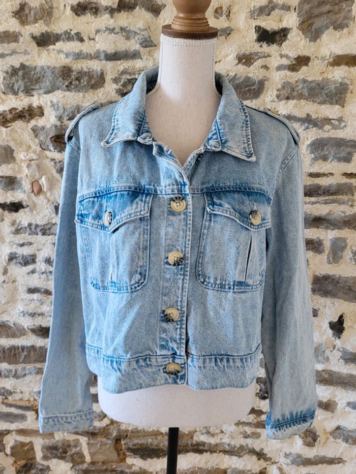 Veste en jean oversize bleue claire Denim Co Taille 44 46 - photo numéro 9