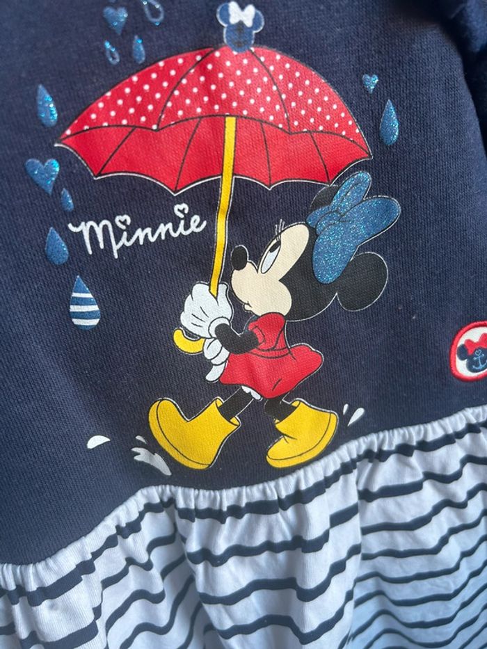 Robe molletonnée Minnie , Marine , 3 mois - photo numéro 2