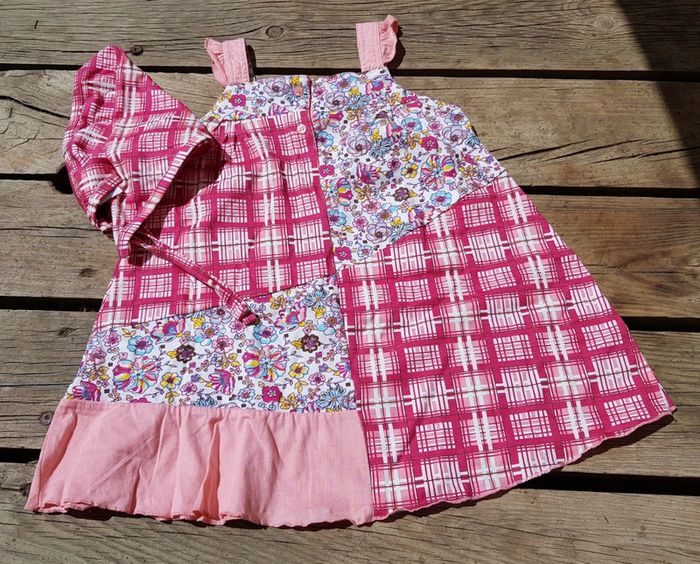 Robe avec Fichu assorti Kitchoun taille 18 mois - photo numéro 2