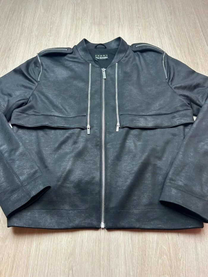 Veste noire The Kooples Sport effet cuir zippée homme taille L - photo numéro 6