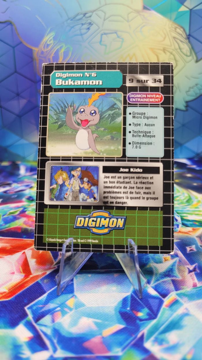 Carte Digimon Joe & Bukamon 9/34 (FOIL) Édition Série TV 1999 - photo numéro 2