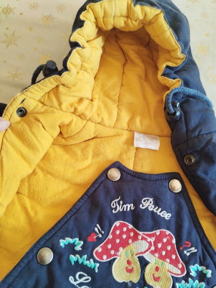 Combi pilote bleu marine bébé 6 mois mixte - photo numéro 3