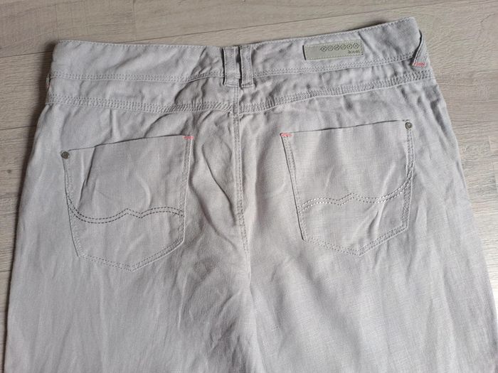 Pantalon détente bonobo taille 38 lin gris clair - photo numéro 5