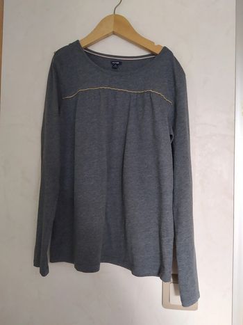 T shirt manches longues vert gris