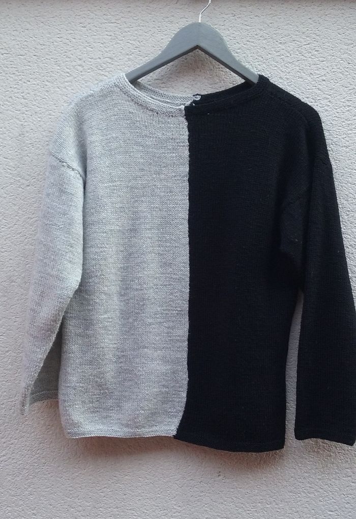 Pull bicolore femme