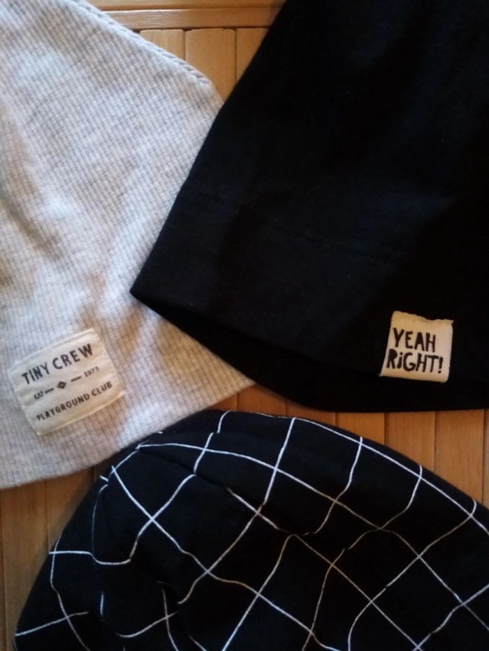 Lot bonnets 6mois h&m name it - photo numéro 2