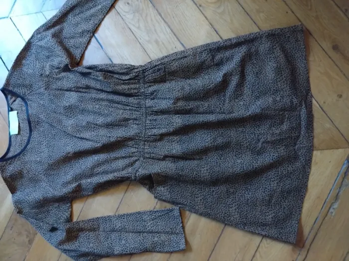 Robe courte Juju S’Amuse Deluxe XS/34 imprimé léopard, cintrée & doublée - photo numéro 4