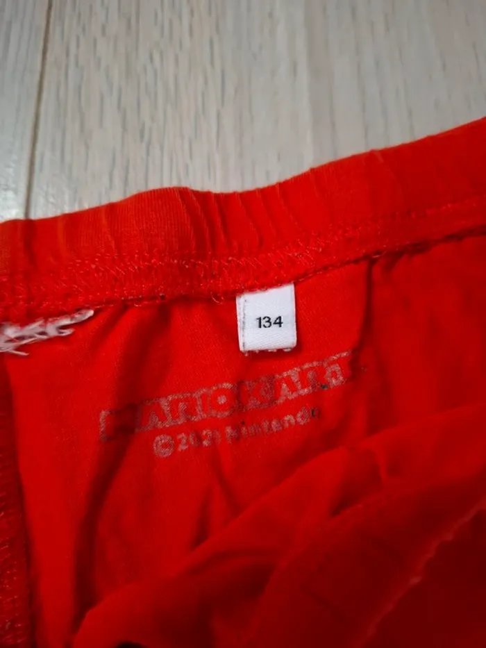 Pyjama Mario 134 cm 8 ans orange et blanc - photo numéro 4