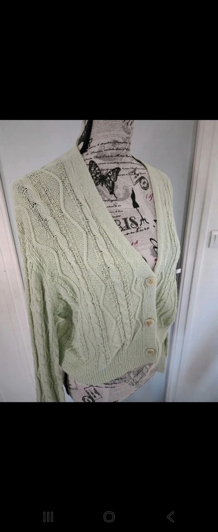 Superbe Gilet vert pastel Pimkie Taille S - photo numéro 2