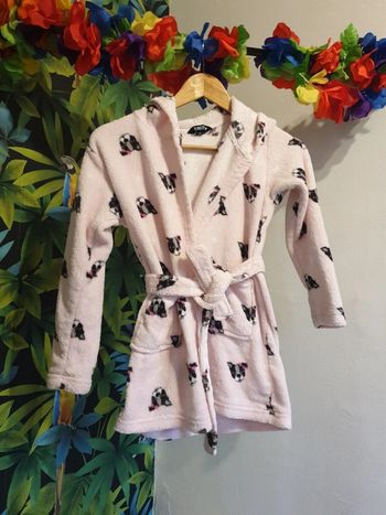 Robe chambre pilou chien