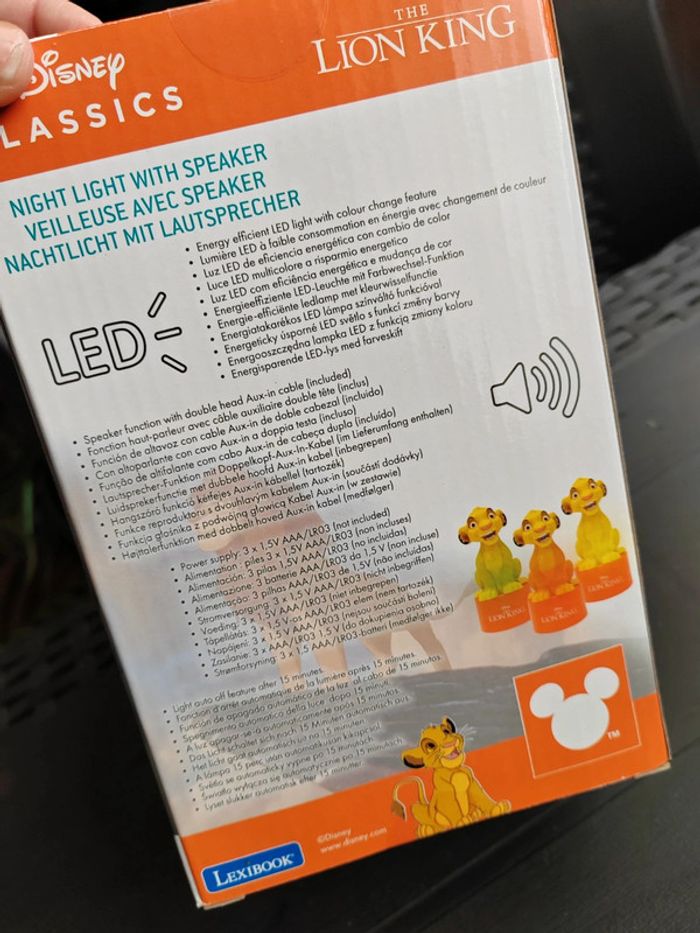 Enceinte veilleuse Disney - Simba le roi lion, Lion King - photo numéro 4