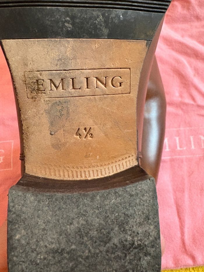 Bottines en cuir marron Emling Taille 37 1/2 - photo numéro 5