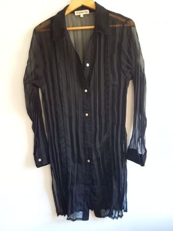 Longue chemise/tunique plissée