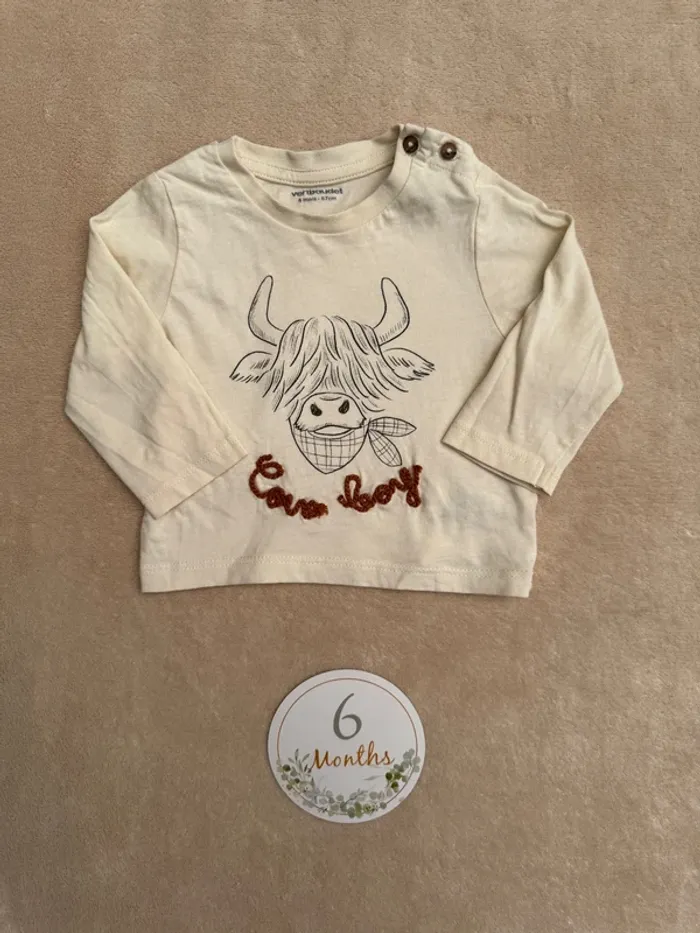 Tee-shirts à manches longues • vertbaudet • taille 6 mois