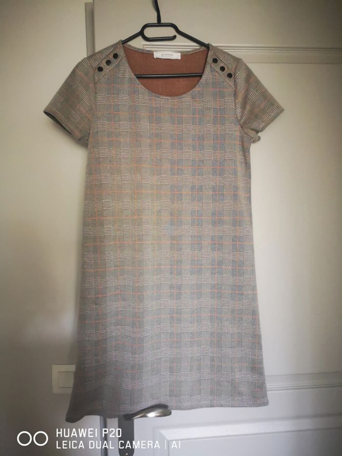 Robe manches courtes Promod maille Jacquard