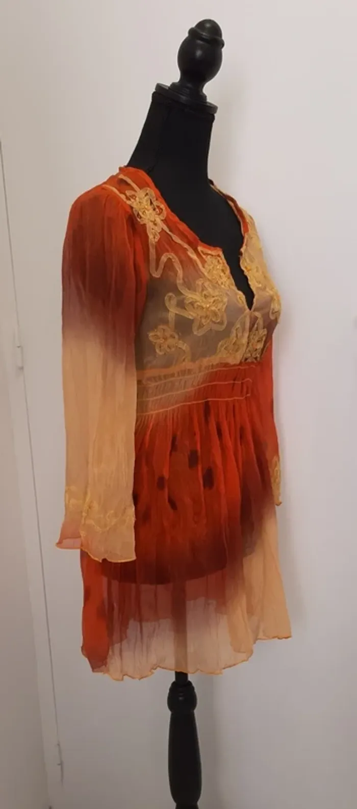 Magnifique tunique/ blouse manches longues Alexo de style bohème - photo numéro 2