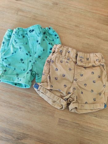 Lot 2 shorts été 12 mois