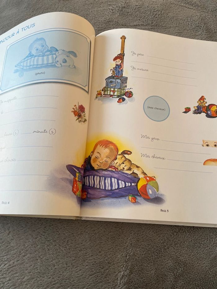 livre le roman de bébé : livre de naissance pour garçon - photo numéro 8