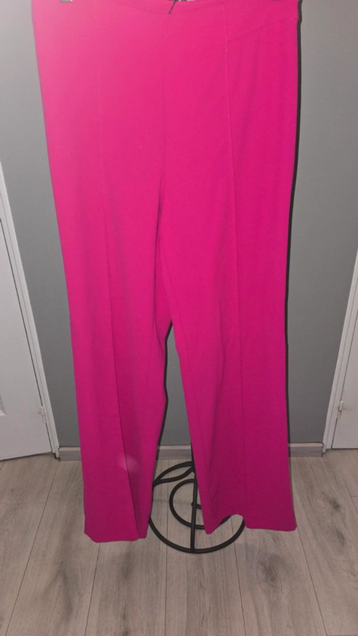 Pantalon large Zara rose fuschia - photo numéro 6