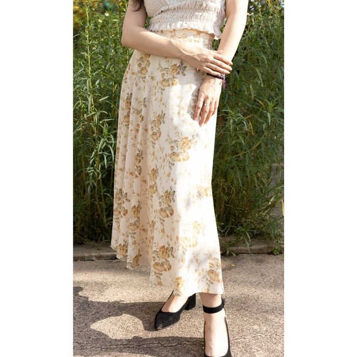 Magnifique jupe à fleurs automnale marque japonaise Harmonica S-M/36-38 TBE - photo numéro 2