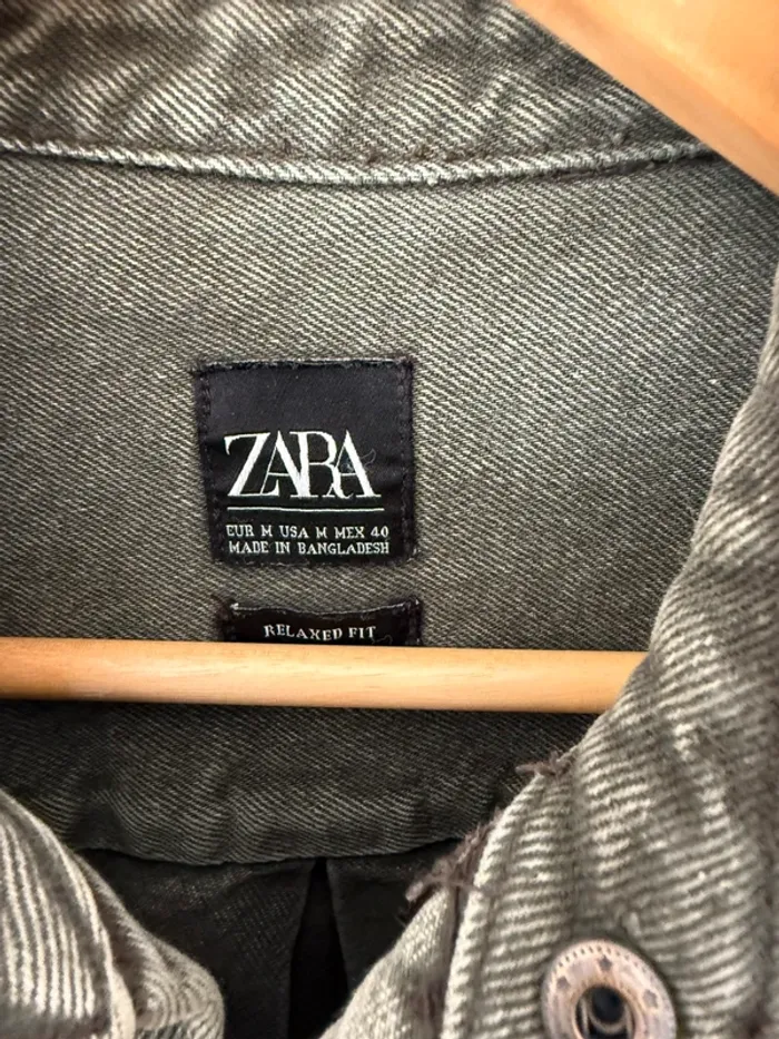 Sur chemise Zara jean kaki - photo numéro 2