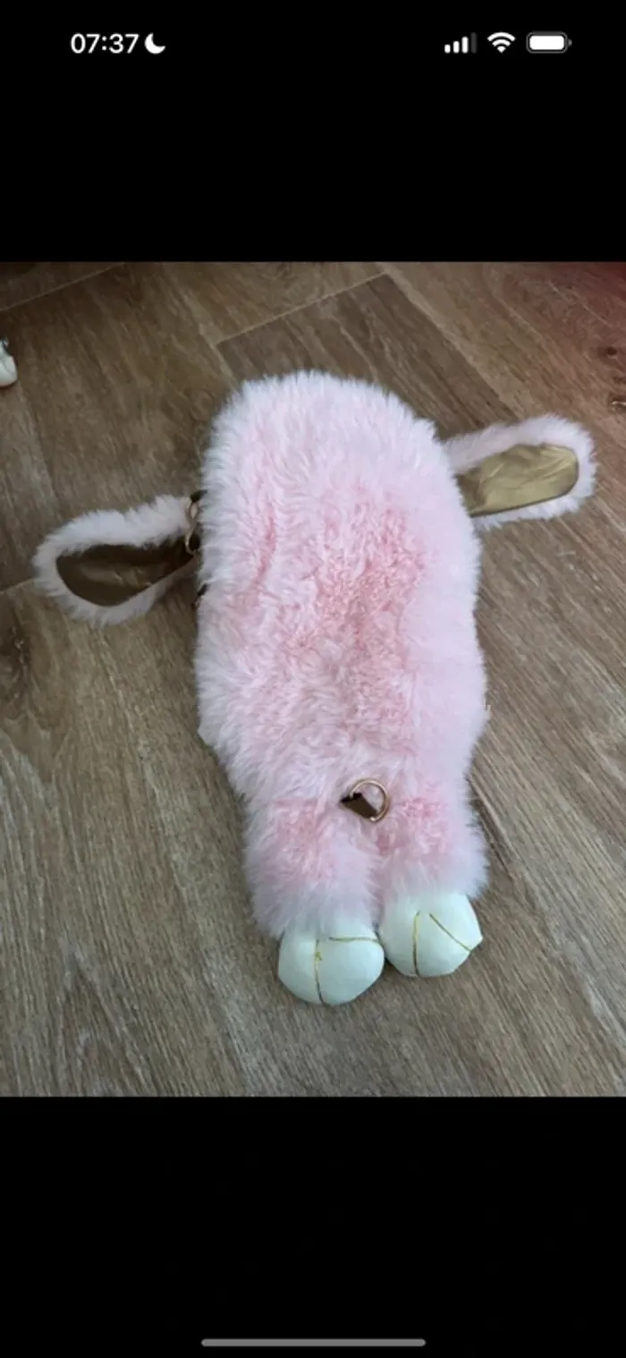 Sac peluche lapin bandouliere - photo numéro 3