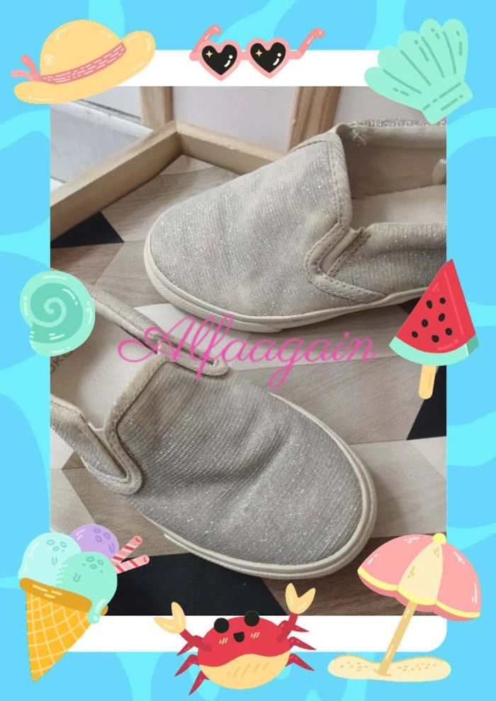 Baskets Okaïdi argentées 31 - photo numéro 4