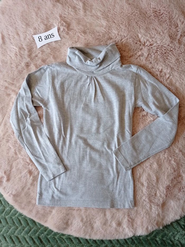 T-shirt ML à col roulé 8 ans