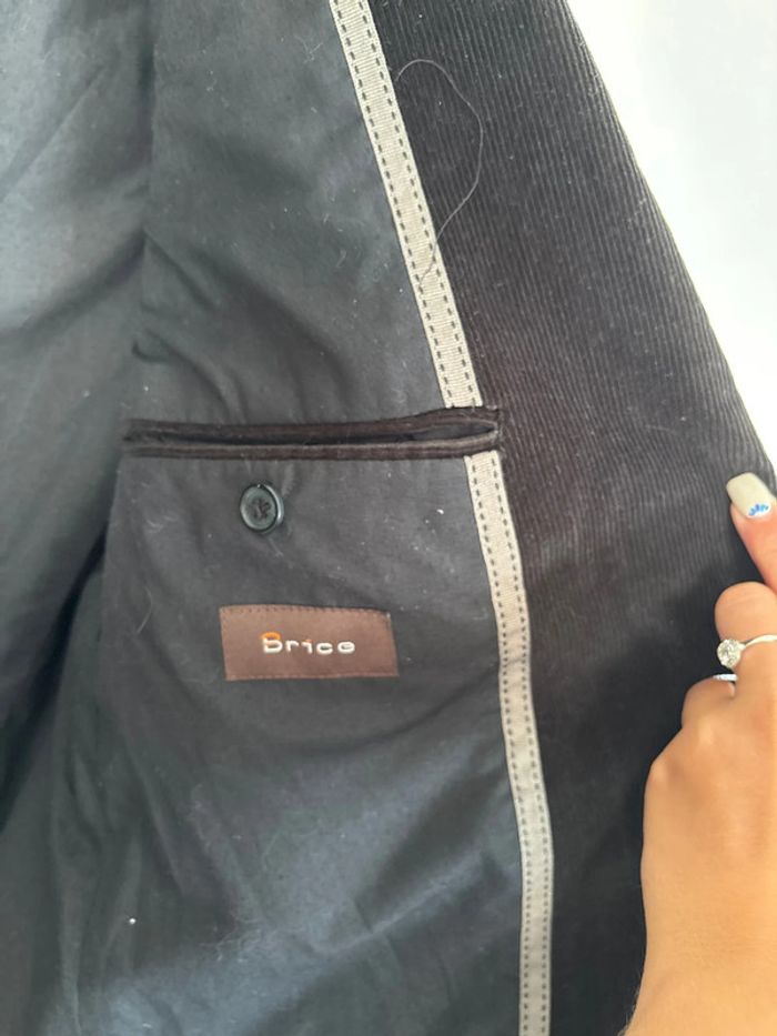 Veste noire en velours côtelé Brice taille 56 - photo numéro 2