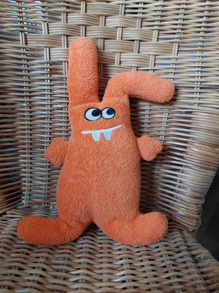 Fly tissea - monstre doudou gribouille orange