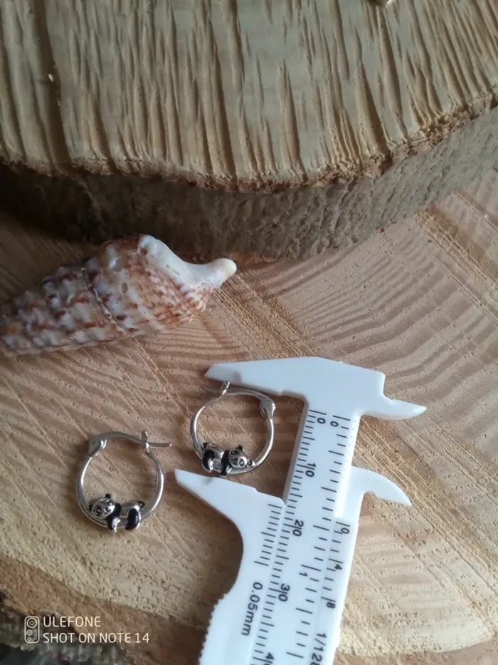 Créoles pandas argentés - photo numéro 2